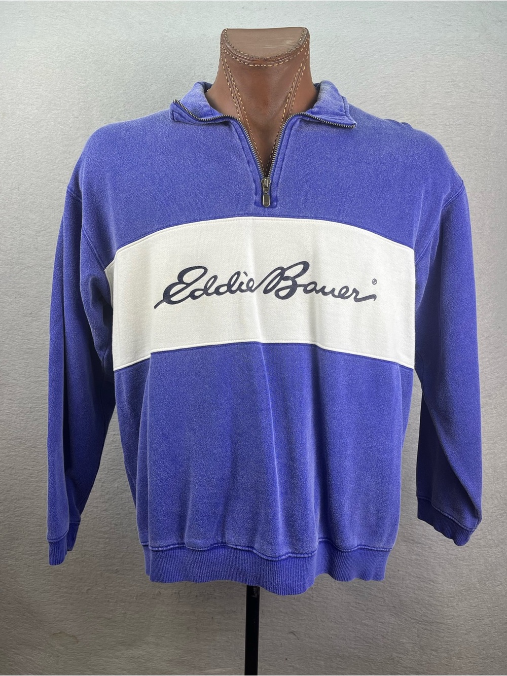 Vintage 1990s Eddie Bauer Ebtek Quarter Zip Sweatshirt Size Medium